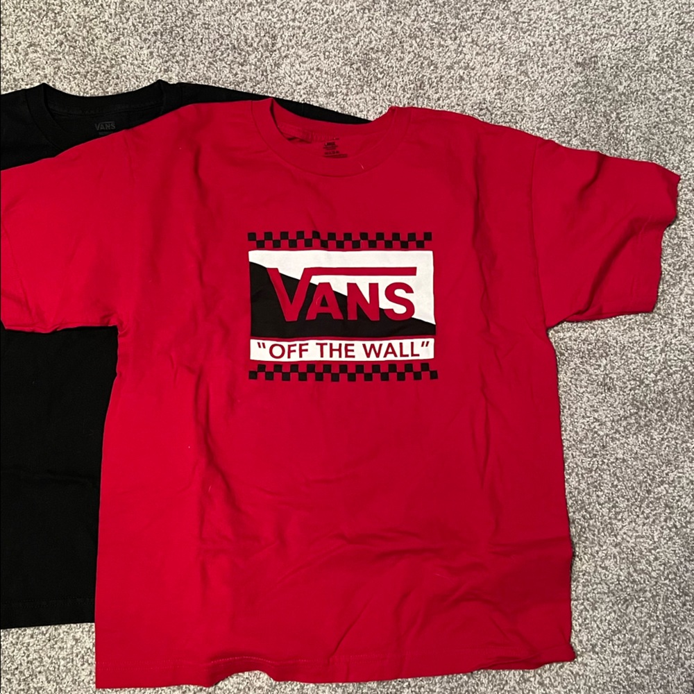 YOUTH (L) - VANS Red & Black T-Shirt Bundle| SIZE (L) (Y)